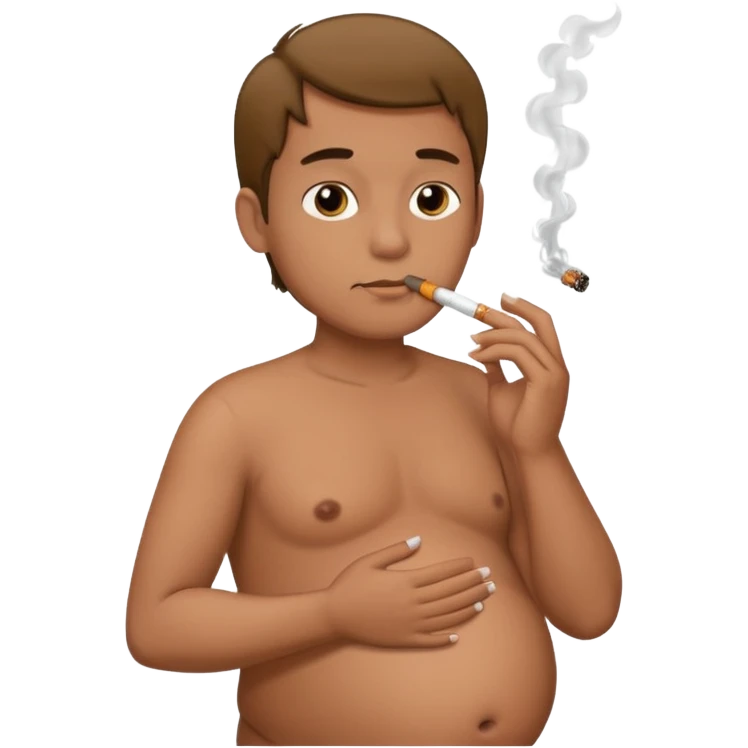 Pregnant man smoking  emoji