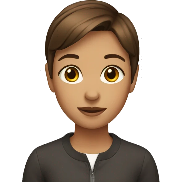 A short brown hair girl emoji