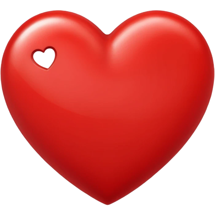 classic red love heart, simple and bold emoji