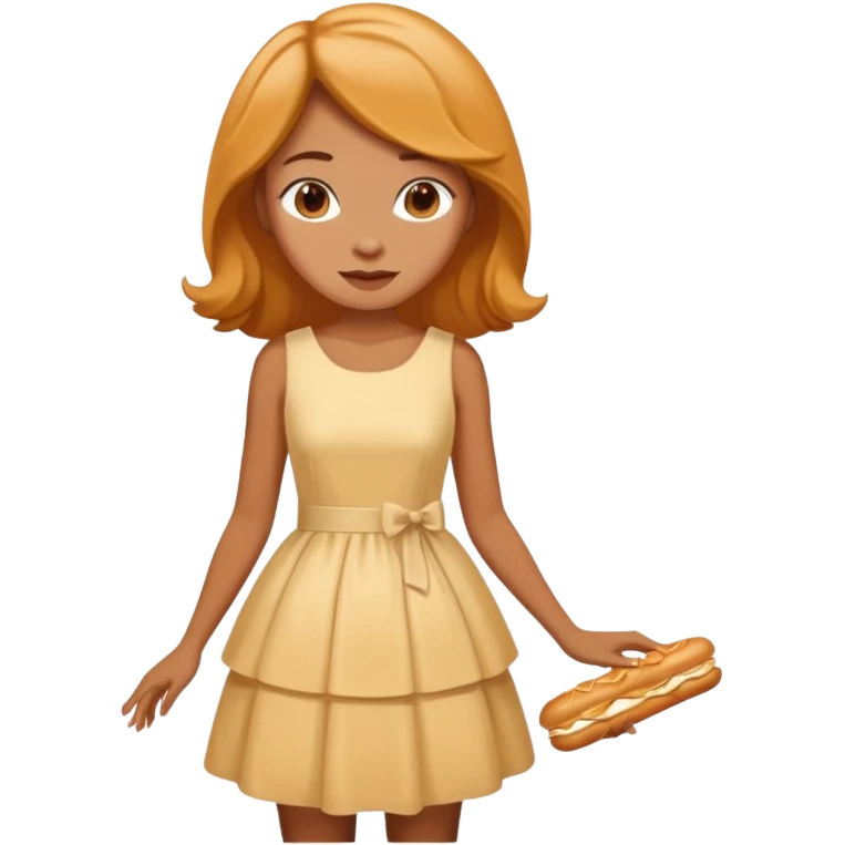Create a Fusion of Butterscotch éclair are female  emoji