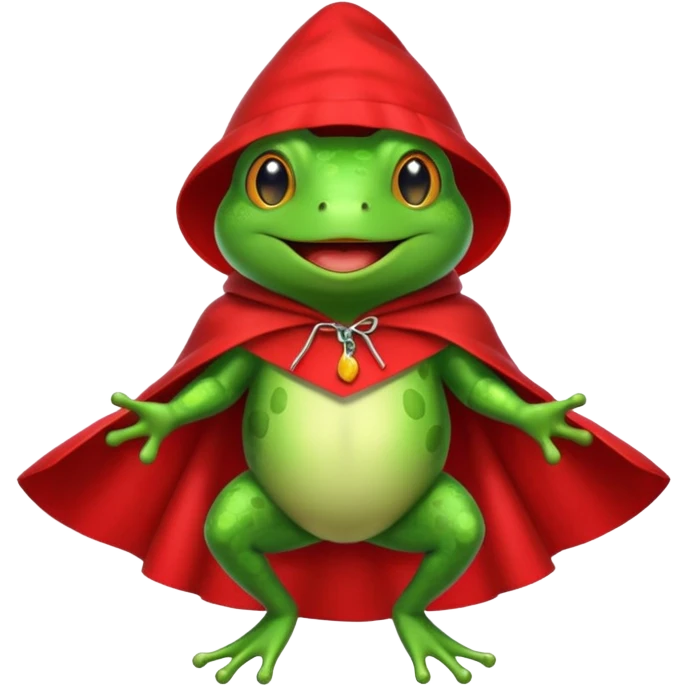 Frog in poncho  emoji