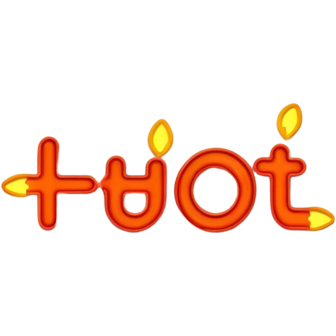 Neon signboard word "hot" emoji
