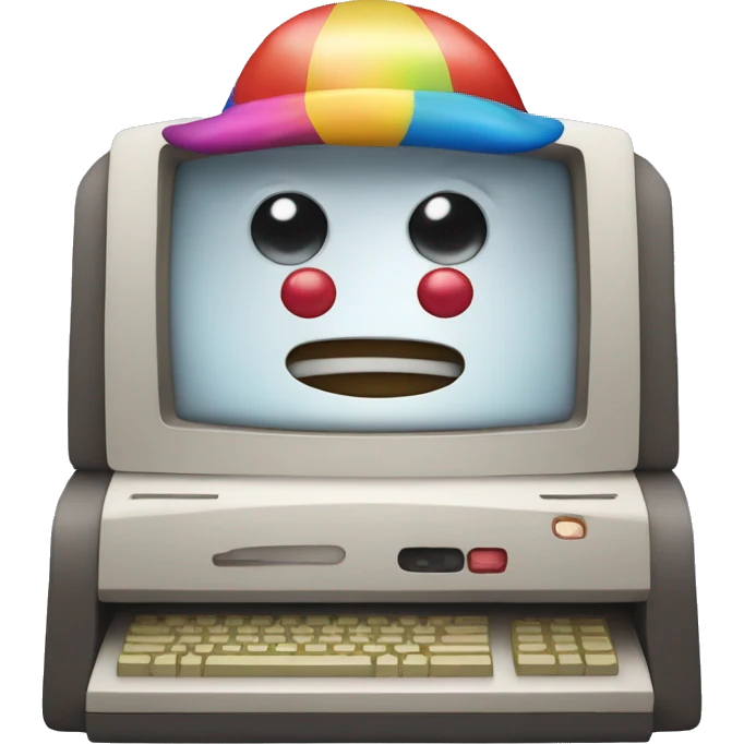 computer as a clown emoji