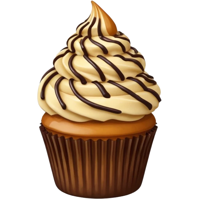 Salted caramel espresso cupcake emoji