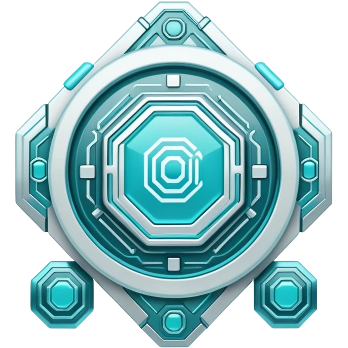  White And Cyan Cyber Aesthetic Deco emoji