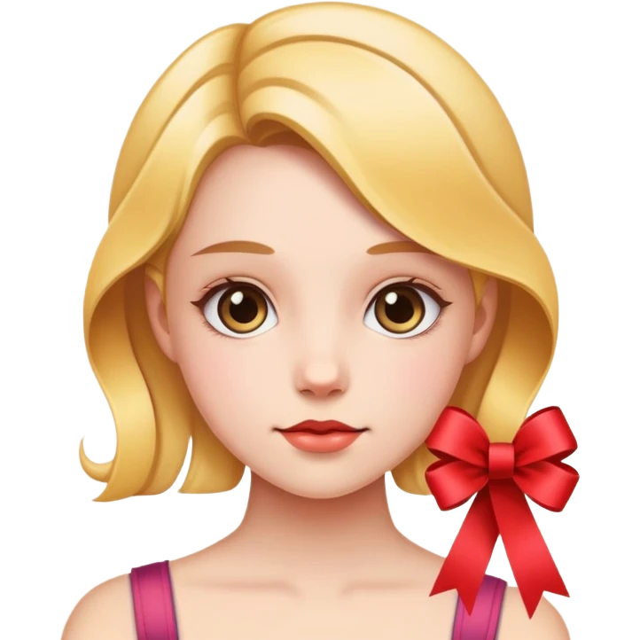 Kurdeleli kız emoji