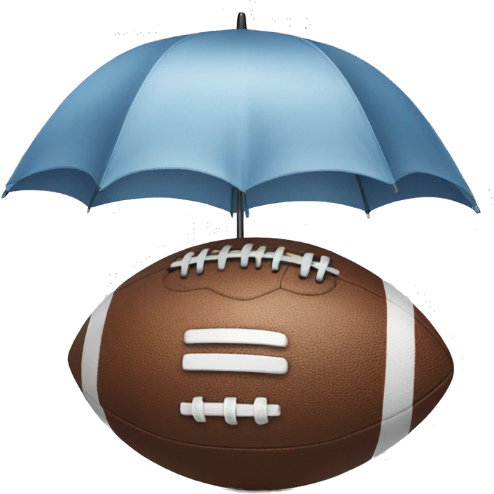 Football wearing umbrella  emoji