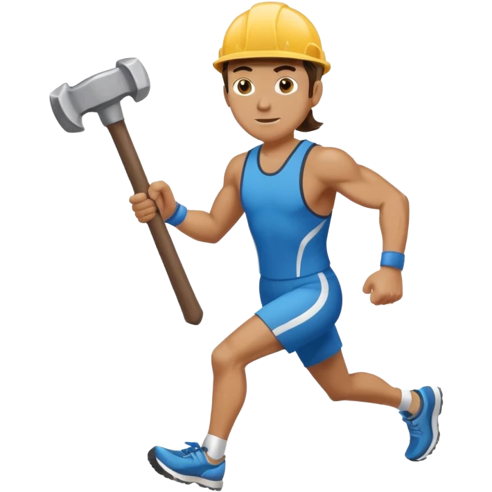 An emoji representing the ironman challenge event long-distance marathon for an mmorpg player who crafts everything themselves the hard way, and does not buy or sell items in-game. emoji