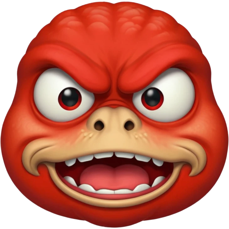 Red face angry pepe emoji