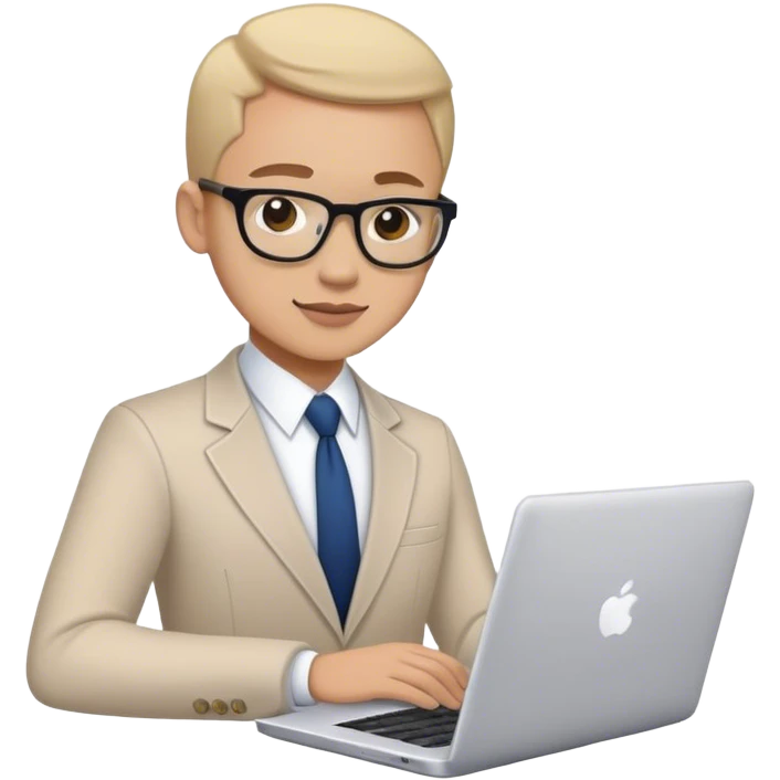 real estate agent with laptop emoji