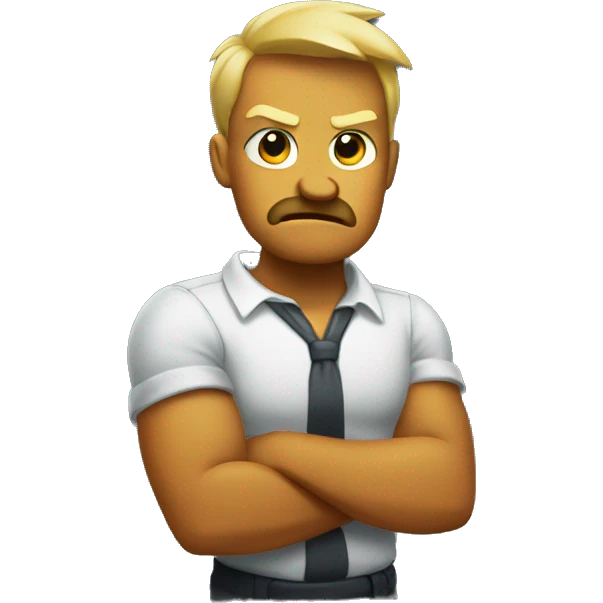 angry arms crossed emoji  emoji