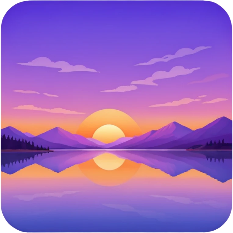 lake sunset emoji