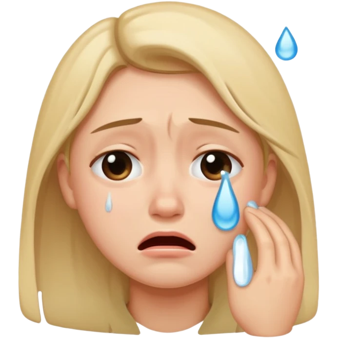 آدم که گریان می کند emoji