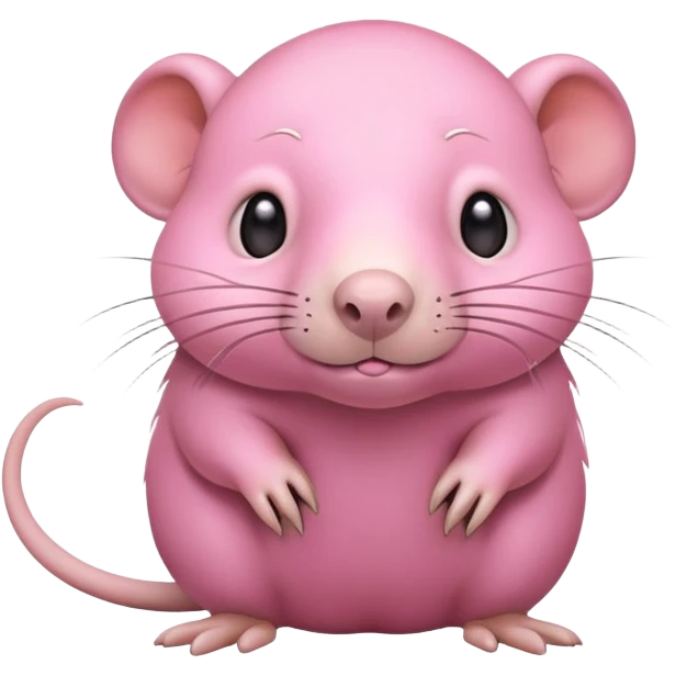 Mole rat with bulging eyes emoji