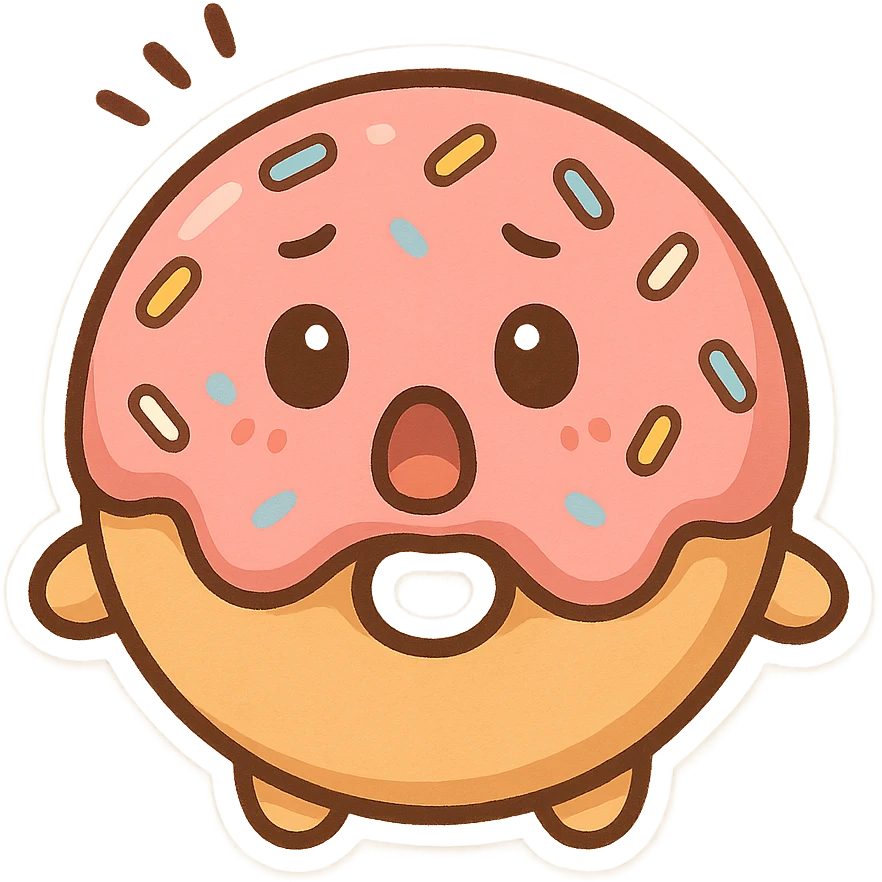 Chibi Donut Shocked emoji