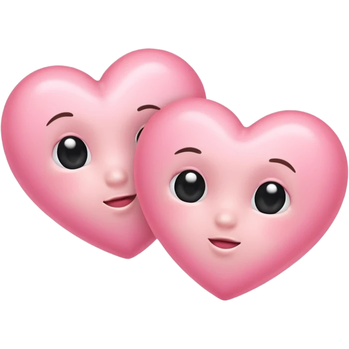 two baby pink hearts emoji