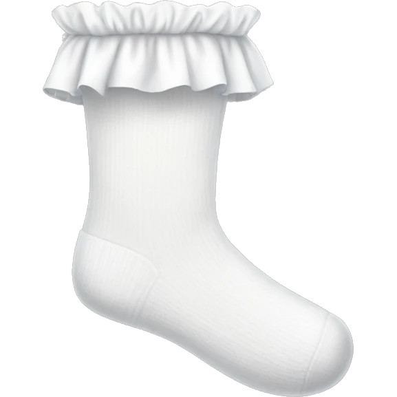 white frilly socks emoji
