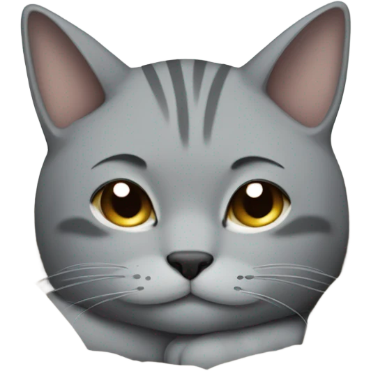 The grey cat is asleep emoji