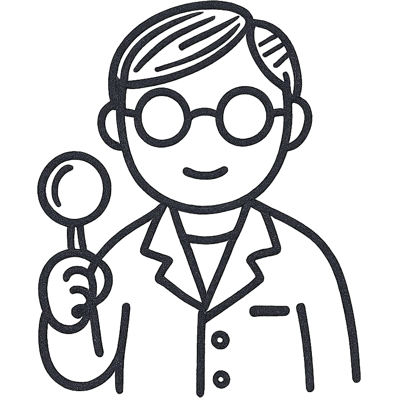A researcher in a white coat emoji