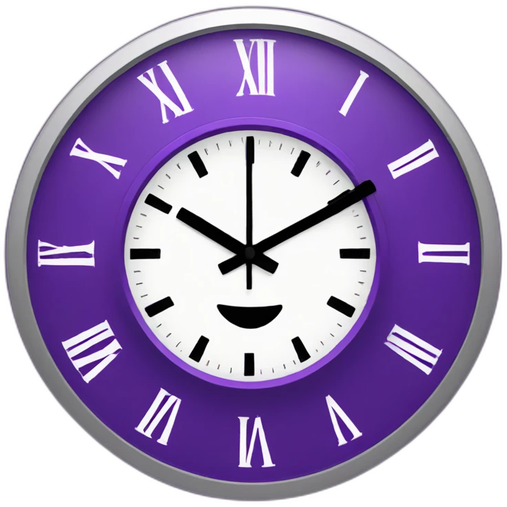 purple clock emoji