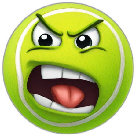 Angry tennis ball emoji