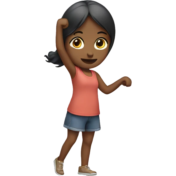 Girl bending  emoji