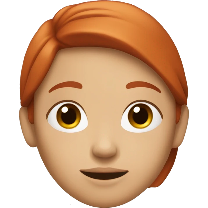 Red hair Girl with a brown and black taksa  emoji