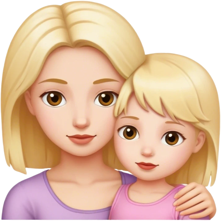 One girl with her little girl emoji