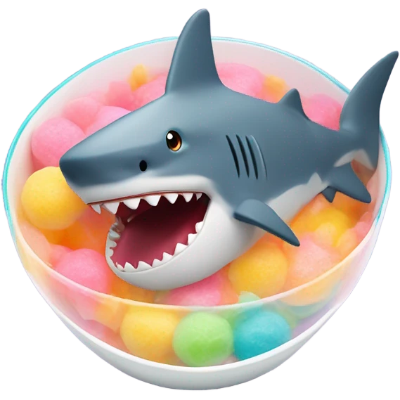 Shark sniffing sherbet emoji