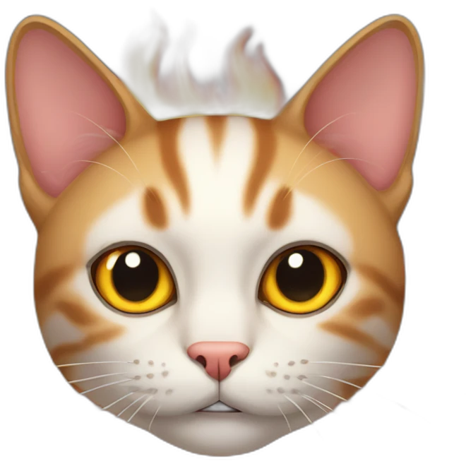 Cat fire emoji