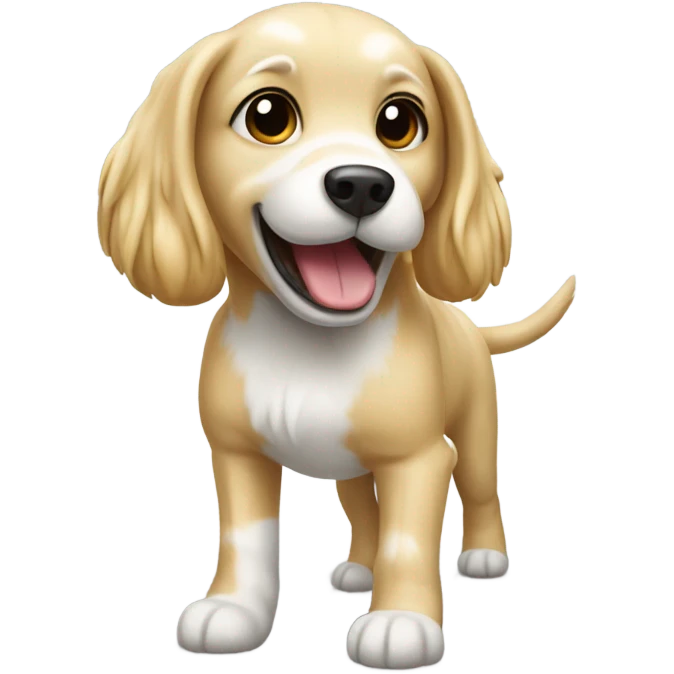 blonde dog with white stripe emoji