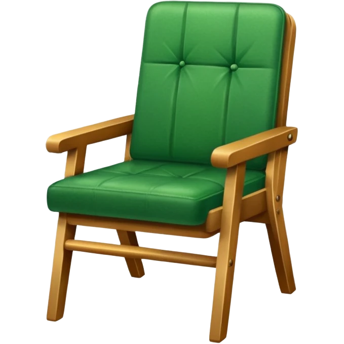 a chair with a green seat emoji