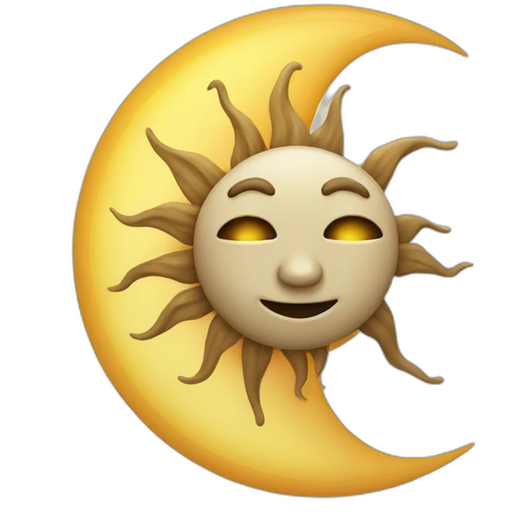 Sun moon emoji