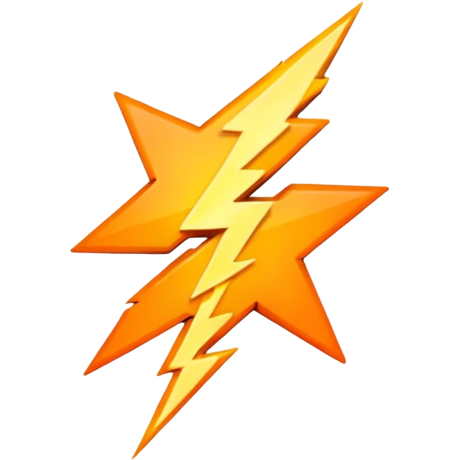 orange lightning  emoji