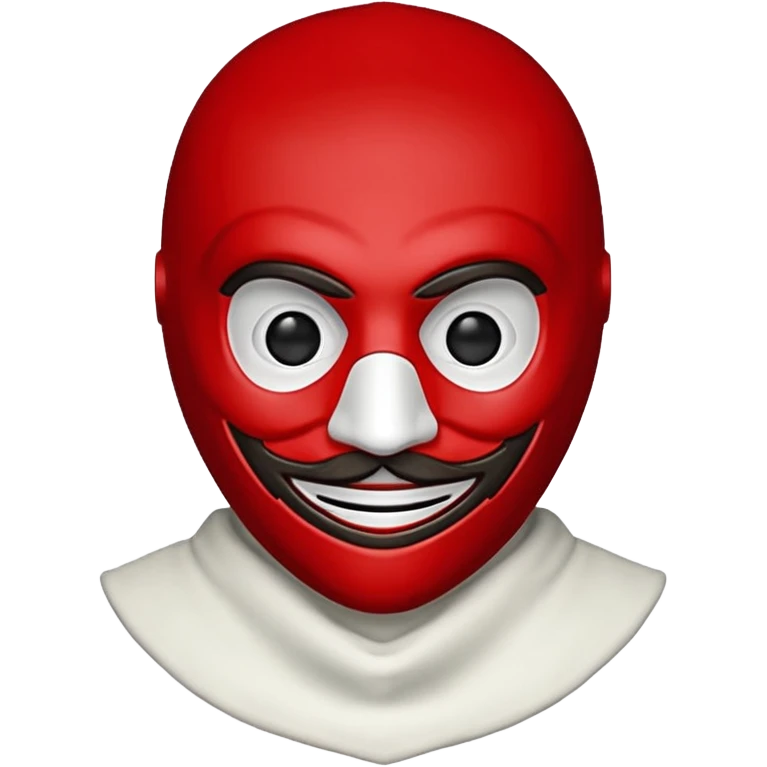 Emoji de la película La casa de papel máscara y la ropa rojo y la máscara realista  emoji