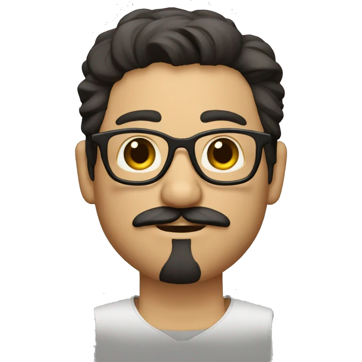 gaucho argentino with glasses and goatee and mustache emoji
