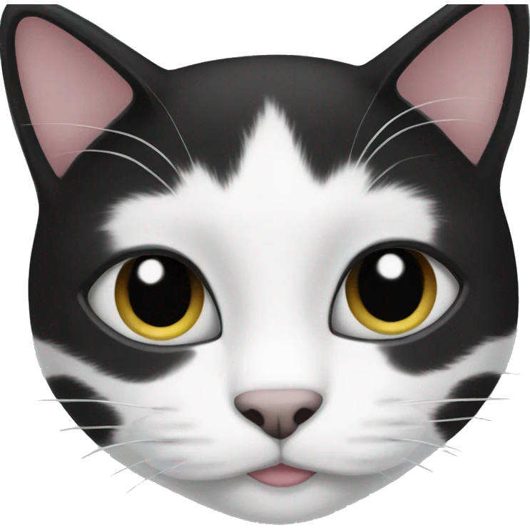 Black and White cat  emoji