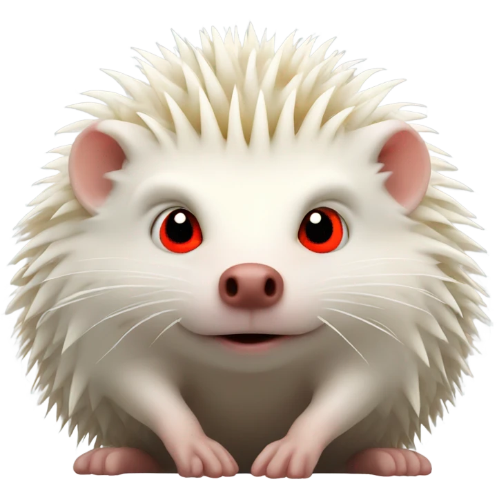 angry Tender red-eyed albino hedgehog  emoji