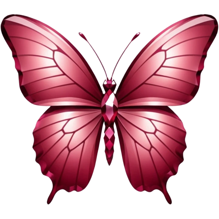 burgundy 56-carat diamond shaped as butterfly emoji