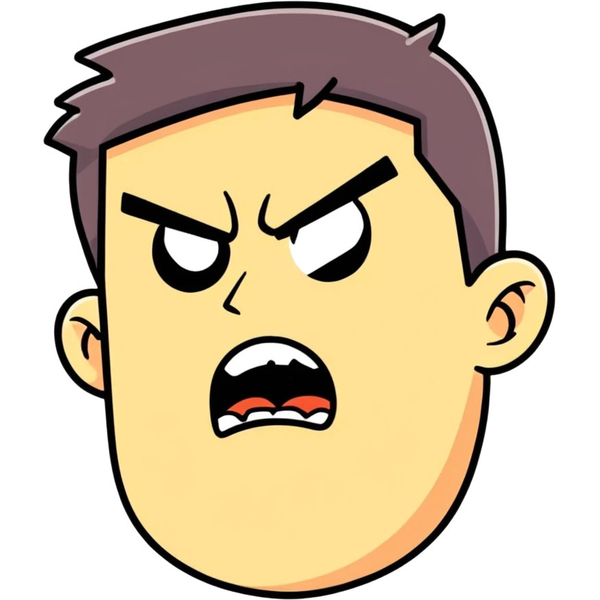 Extreme rage emoji