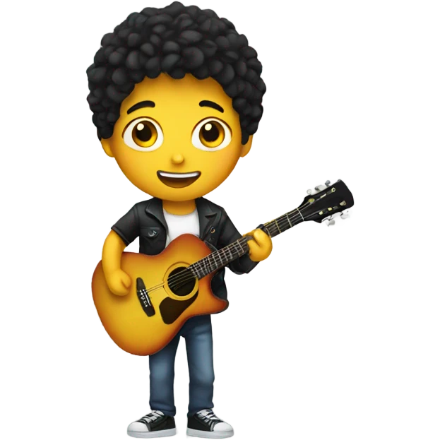 Boy a guitar  emoji