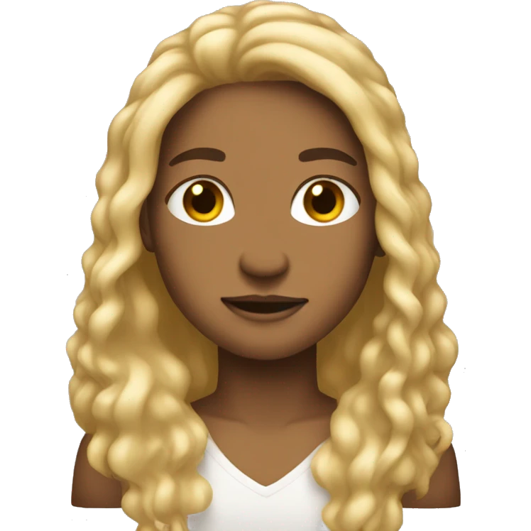 Light skin with really long hair  emoji