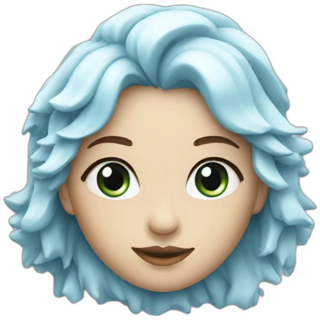 Glacier girl with glacier emoji