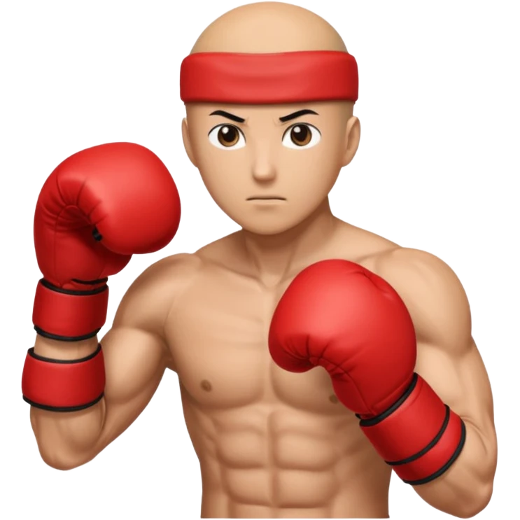 Saitama red hand punch with a boxing glove emoji