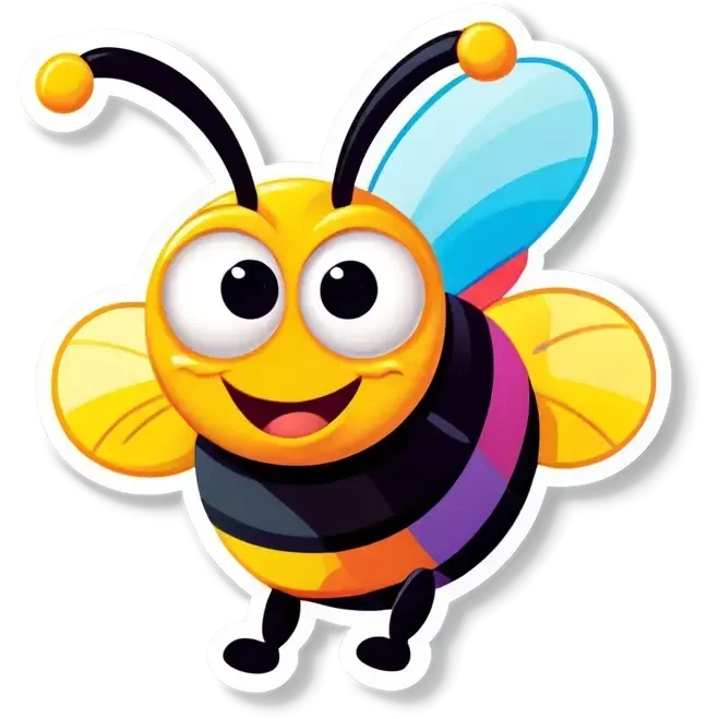 happy bee emoji