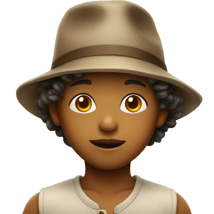 child with a hat  emoji