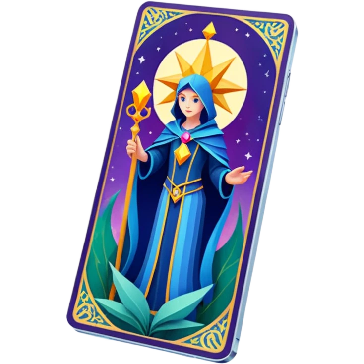 fantasy magic tarot card low poly emoji