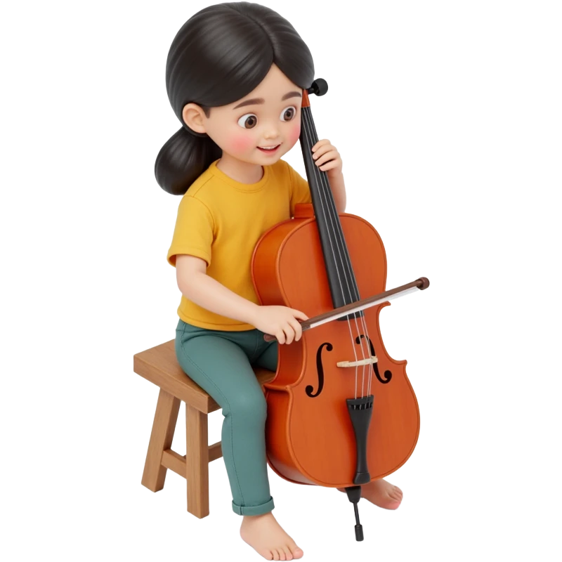 girl playing cello emoji