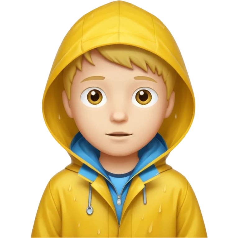 Boy in rain coat emoji