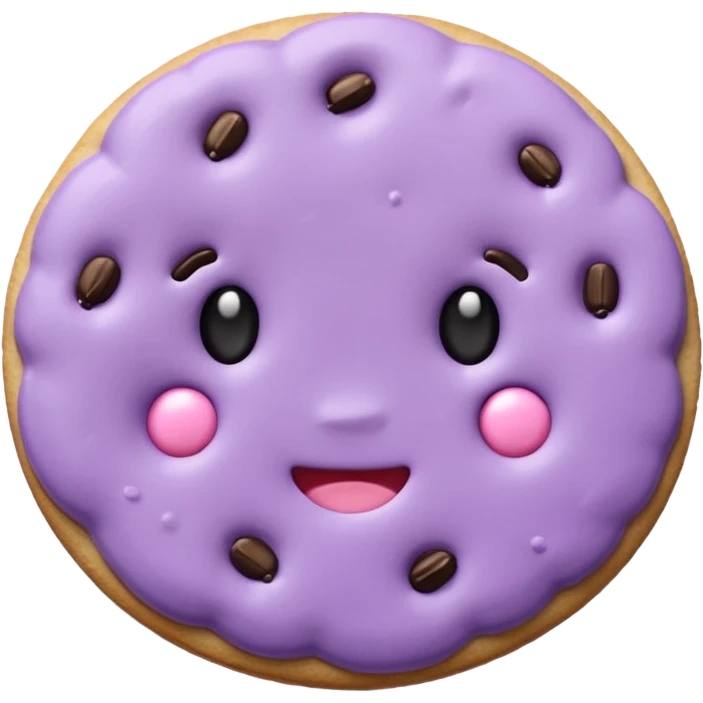 realistic a pastel purple cookie with soft crumbly texture emoji